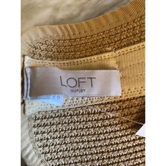NWT LOFT Natural Sun Visor Hat Adjustable Open Top - Picture 6 of 8